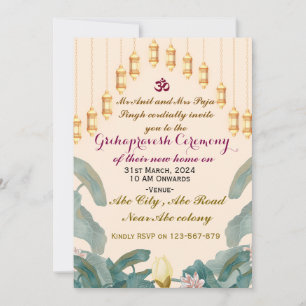 Grihapravesh Ceremony Invitation