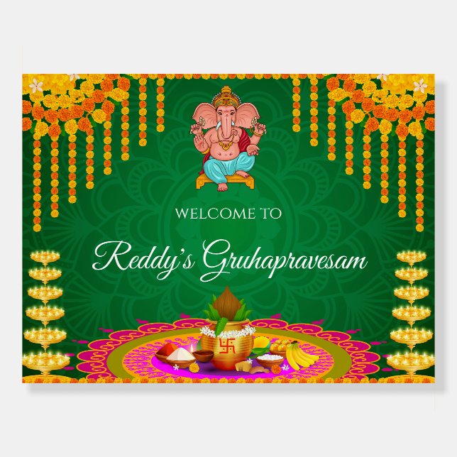 Grihapravesh sign & Indian Housewarming sign (Front)