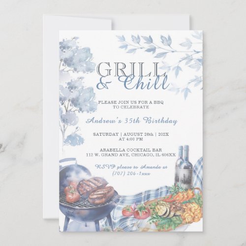 Grill and Chill Birthday Party Template Ideas