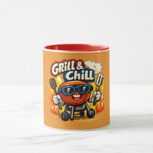 Grill and Chill & Funny BBQ Mug