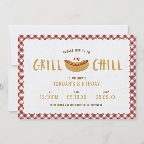 Grill and Chill Invitation