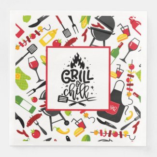Grill And Chill  Paper Dinner Napkins