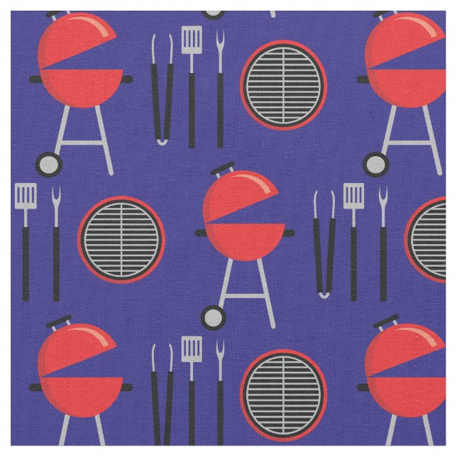 Grill BBQ Barbecue Chef Cooking Fabric (Close Up)