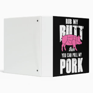 Grill BBQ Barbecue Pork Meat Grill Master Smoker 3 Ring Binder