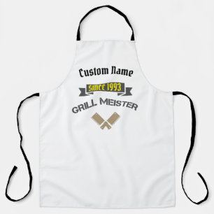 Grill Captain Dad Mom Funny BBQ Lover Apron
