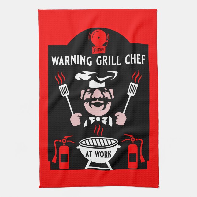Grill Chef Gift Kitchen Towel (Vertical)