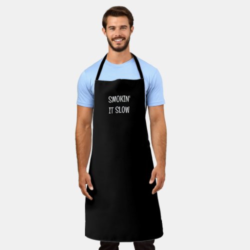 Grill Chef  'Smokin' It Slow' BBQ Black Apron