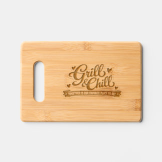 🔥💛 “Grill & Chill” Bamboo Cutting Board 🍔✨