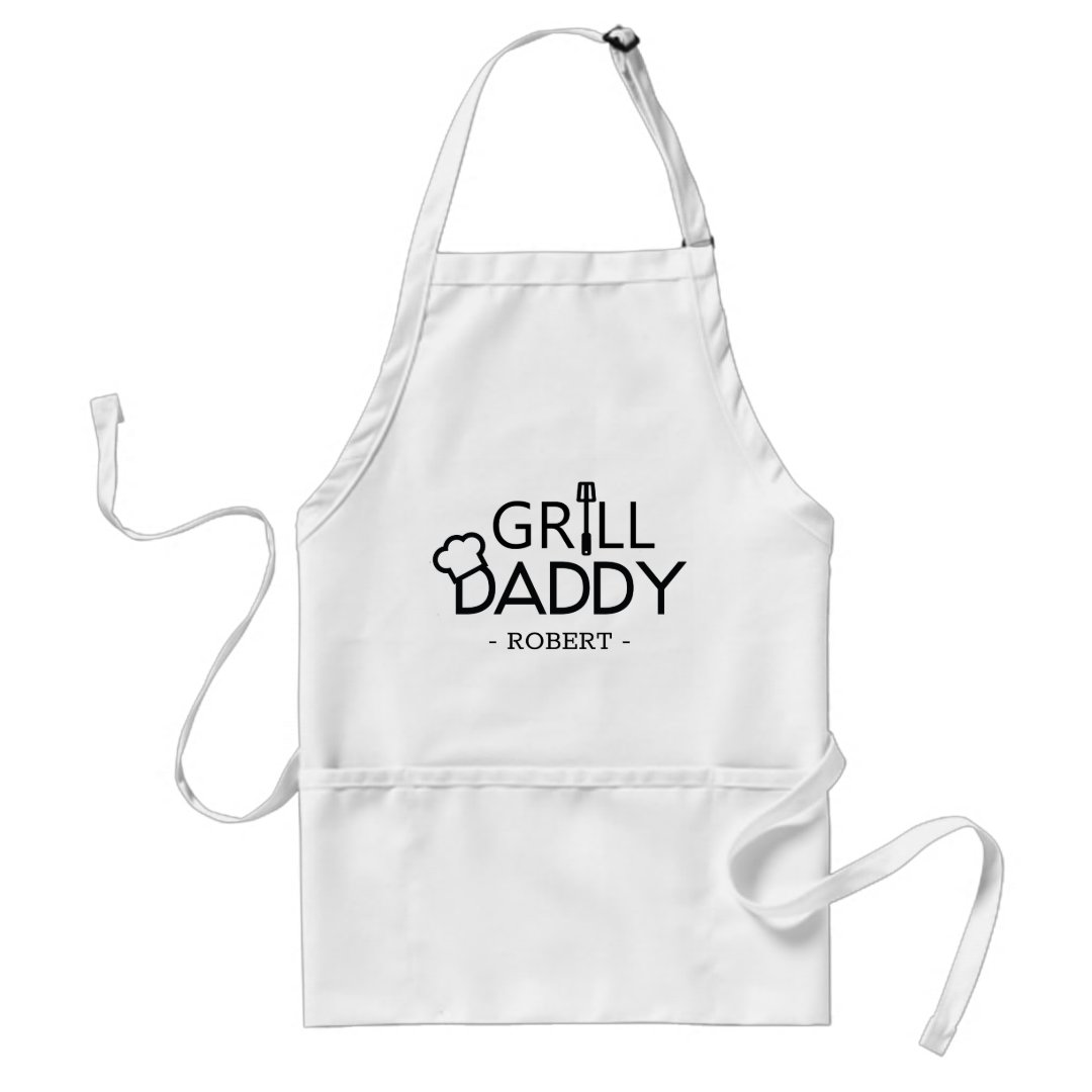 Grill Daddy Personalized Father's Day Gift Adult Apron Zazzle