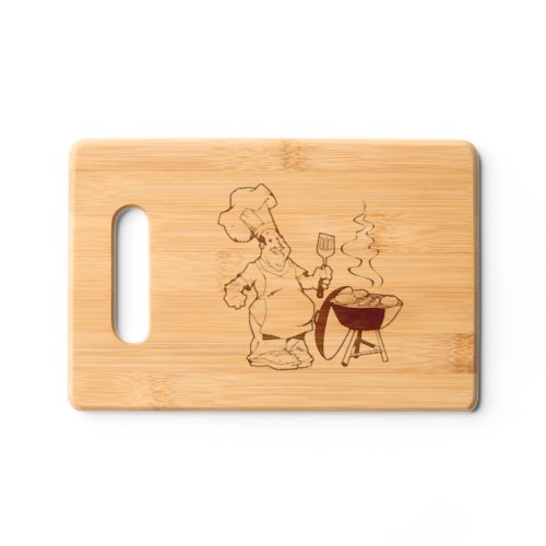 Grill Dude Chef Hat BBQ Kitchen Gift Cutting Board