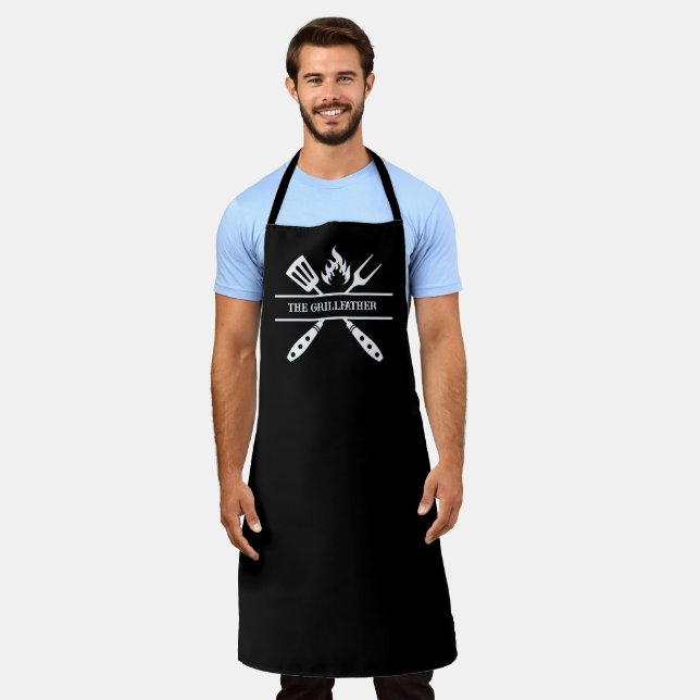 Grill Father Dad BBQ Apron (Worn)