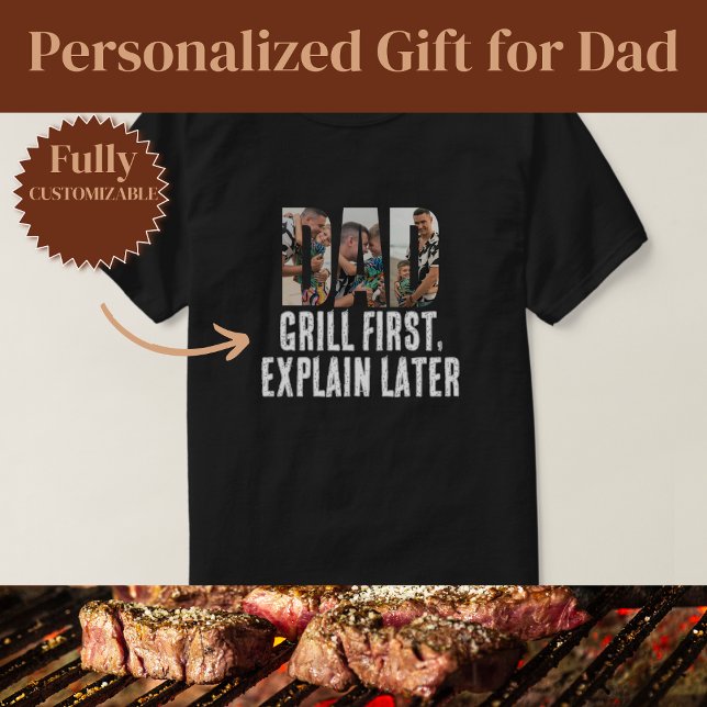 Grill First Dad Funny T-Shirt (Grill First Dad Funny T-Shirt)