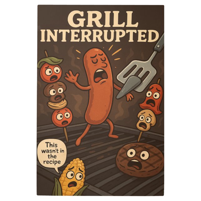 Grill Interrupted Metal Print (Front)