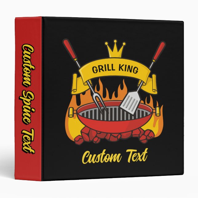 Grill King 3 Ring Binder (Front/Spine)