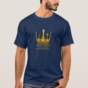 Grill King BBQ Gold Crown Men navy T-Shirt