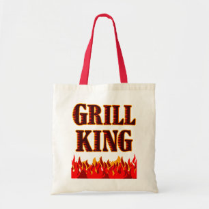 Grill King BBQ Saying Tote