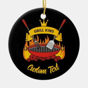 Grill King Ceramic Ornament