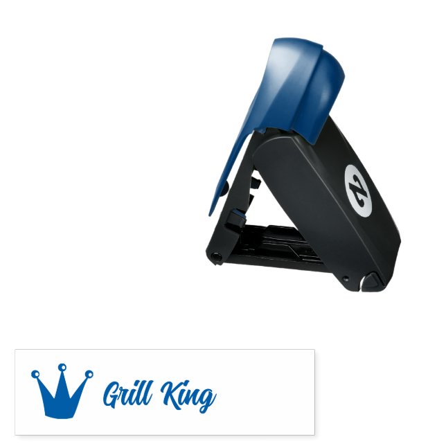 Grill King Crown Pocket Stamp (Open with Design)