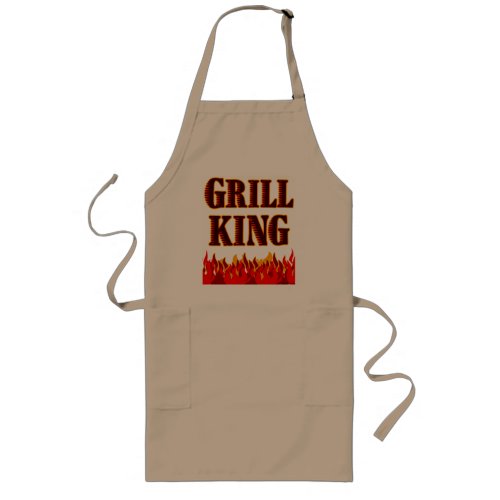 Grill King Flames BBQ Slogan Apron