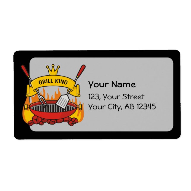 Grill King Label (Front)