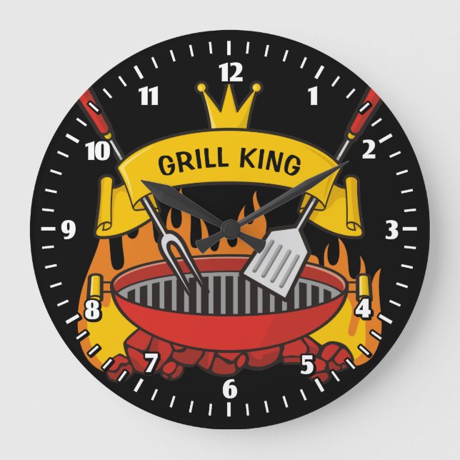 Grill King Large Clock (Front)