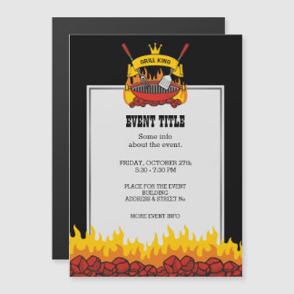 Grill King Magnetic Invitation