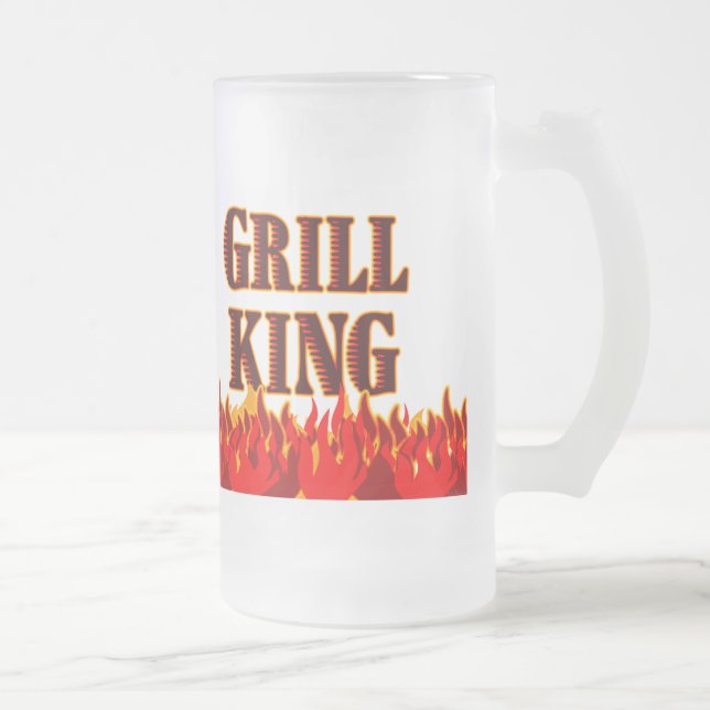Grill King Red Flames BBQ Saying Mug (Right)