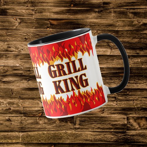 Grill King Red Flames Chefs Mug