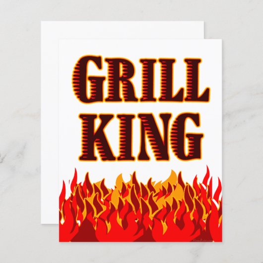 Grill King Red Flames Custom Flyer Template (Front/Back)