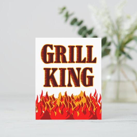 Grill King Red Flames Custom Flyer Template (Standing Front)
