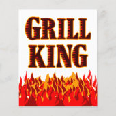 Grill King Red Flames Custom Flyer Template (Front)