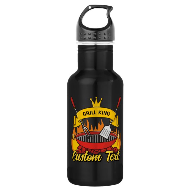Grill King Stainless Steel Water Bottle (Front)