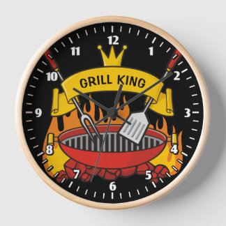 Grill King Wall Clock