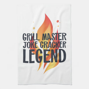 Grill Legend BBQ Poster Kitchen Towel