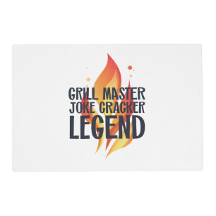 Grill Legend BBQ Poster Placemat