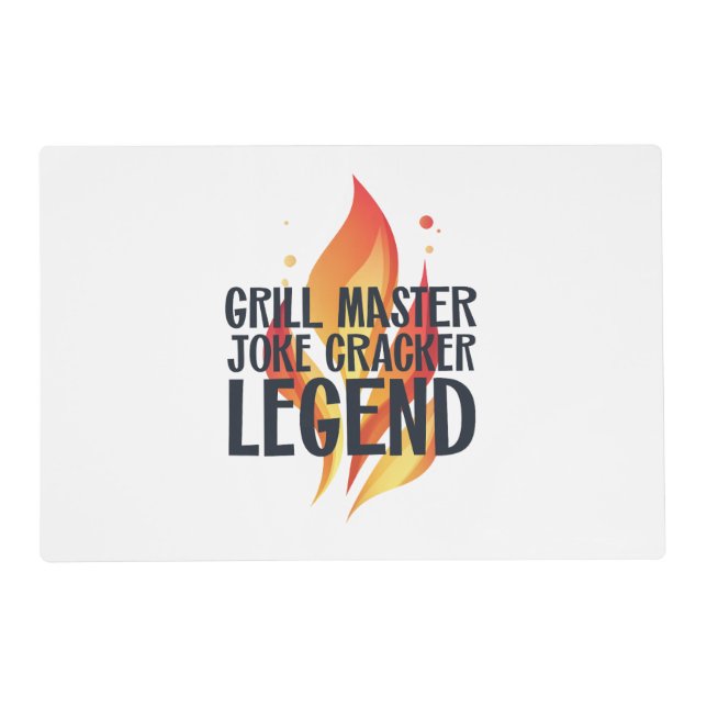 Grill Legend BBQ Poster Placemat (Front)