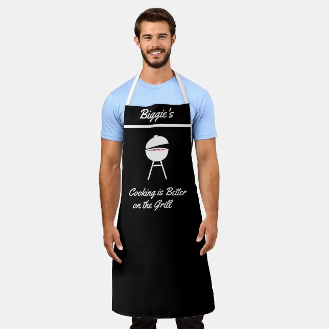 Grill Master Apron - Personalized Cooking Apron (Worn)