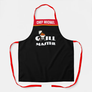 Grill Master Apron - Personalized Name BBQ Chef