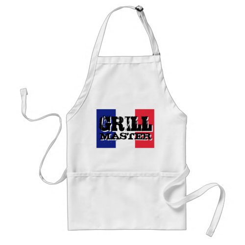 Grill master apron with French flag