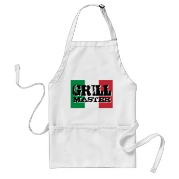 Grill Master Apron With Italian Flag by cookinggifts at Zazzle