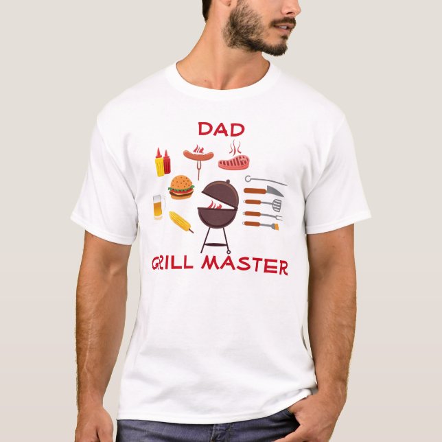 Grill Master Barbecue Design T-Shirt (Front)
