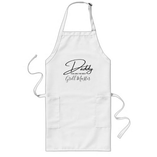 Grill Master BBQ Dad Best Daddy Fathers Day Long Apron