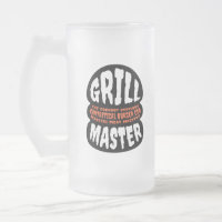 Grill Master BBQ Dad Quote Burger Grilling Glass M