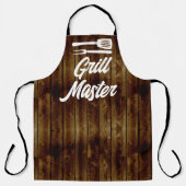 Grill Master BBQ Rustic Wood Chef Apron (Front)