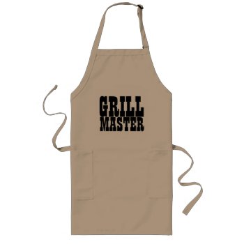 Grill Master Big Bbq Apron For Men | Beige by cookinggifts at Zazzle
