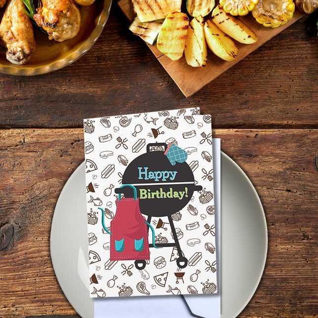 Grill Master Birthday Card with Fun BBQ Theme (Creator Uploaded)