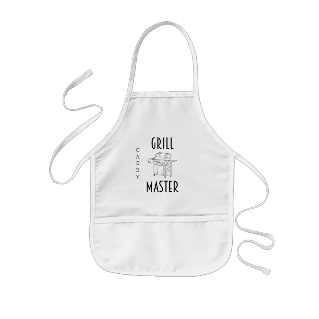 Grill Master Child Cooking Custom Kids' Apron (Front)