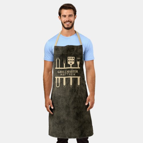 Grill master classic barbeque tools custom name  apron