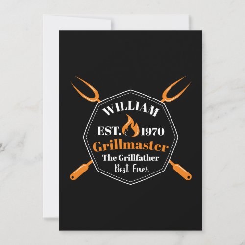 grill master cook custom holiday card