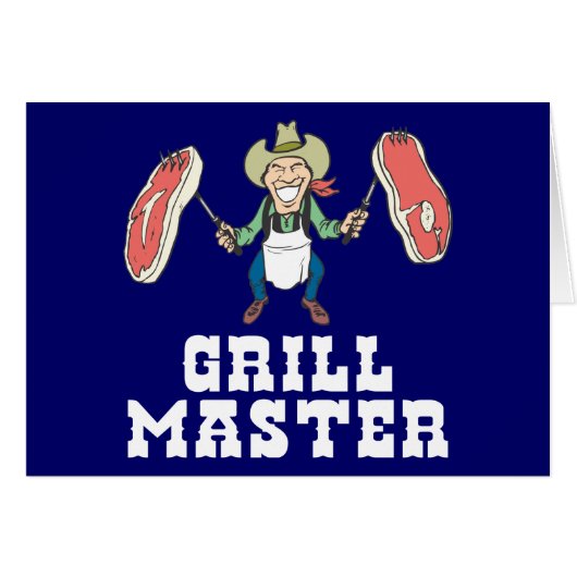 Grill Master Cowboy Cards (Front Horizontal)